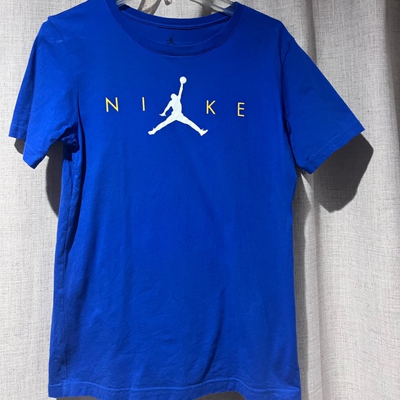 Nike Blue T-Shirt with Jordan Logo - Picture 1 of 3